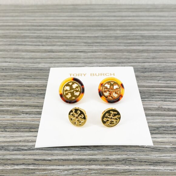 Tory Burch Women's Miller Stud Earrings Gold OS - Picture 6 of 9